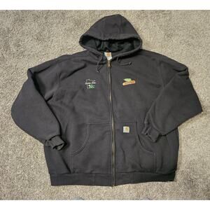 Vintage Carhartt Thermal Lined Heavyweight Hooded Workwear Sweatshirt Size 3XL?